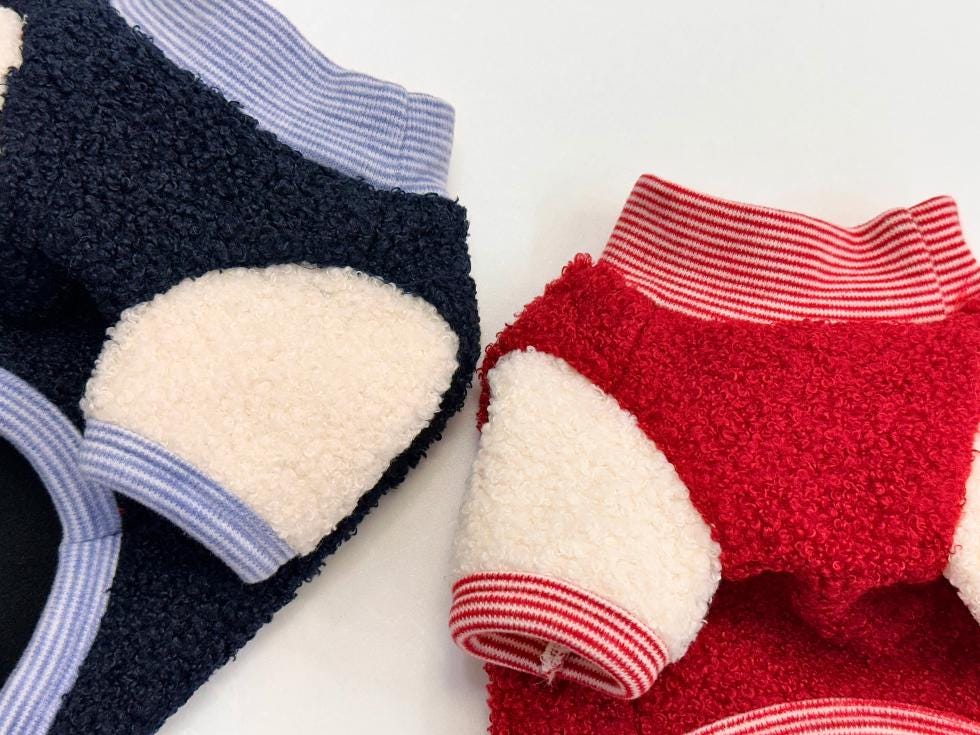 Terry Pocket Pullover Top, S-2XL, Small Dog Clothes, Cozy Dog Top, Dog Knit, NKPUP - NKpup