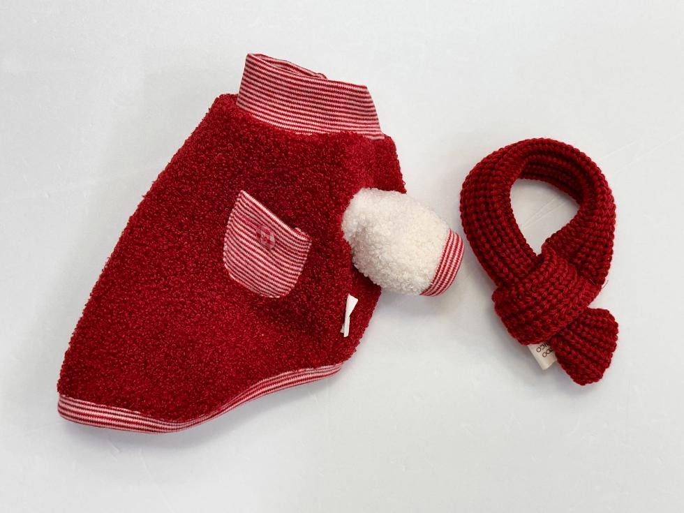 Terry Pocket Pullover Top, S-2XL, Small Dog Clothes, Cozy Dog Top, Dog Knit, NKPUP - NKpup