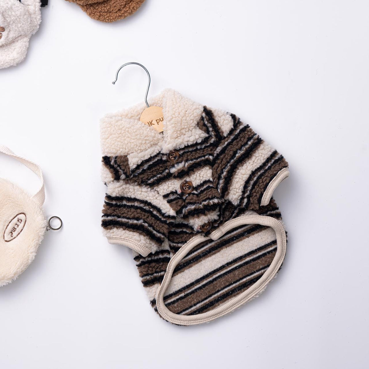 Sherpa Button Jacket, S-2XL, Small Dog Clothes, Dog Winter Cozy Outfit, Dog Jacket, Gift for Furry Friends, NKPUP - NKpup