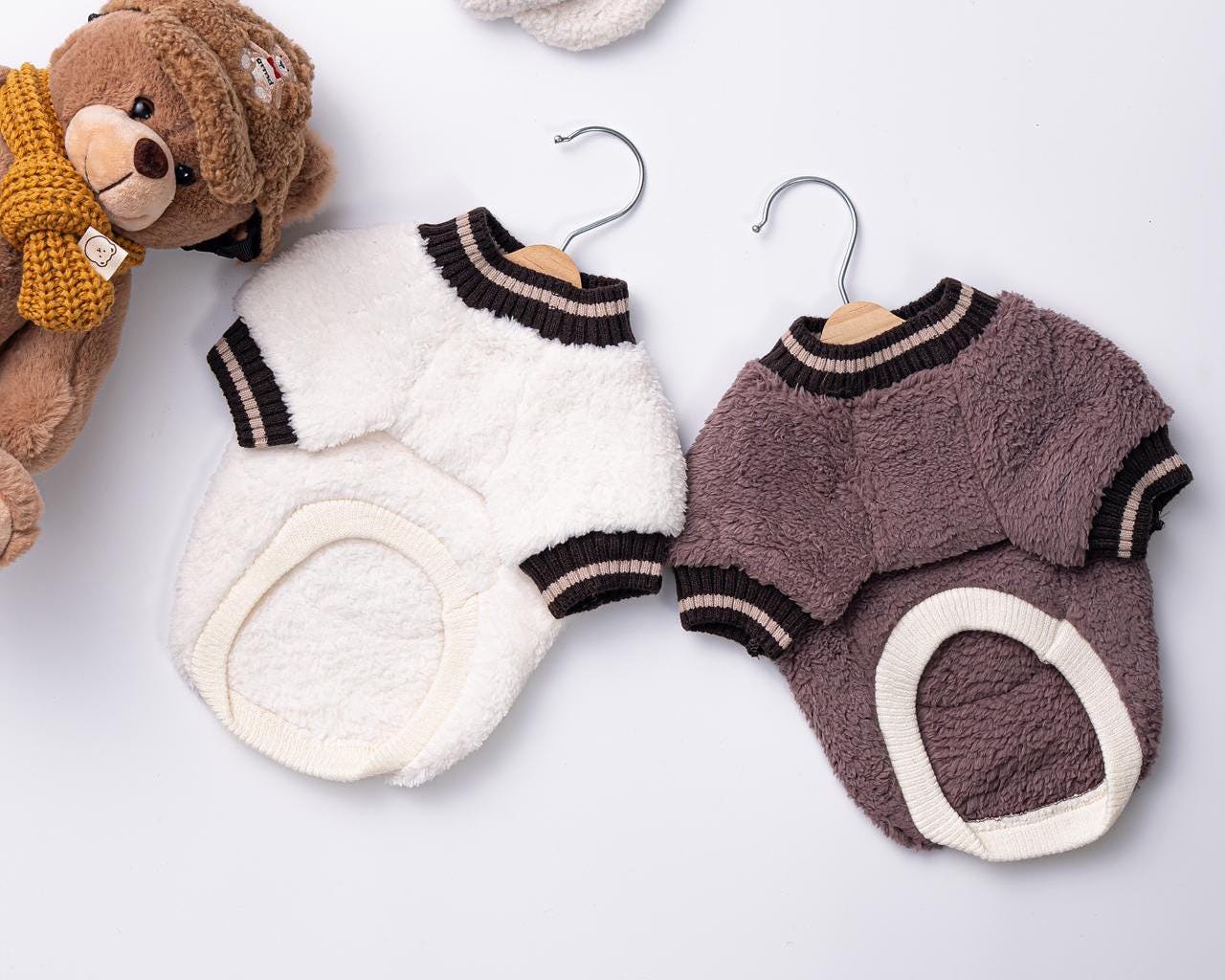 Cozy Bear Fleece Top, S-2XL, Small Dog Clothes, Cozy Fleece Dog Vest, Dog Knit, NKPUP - NKpup