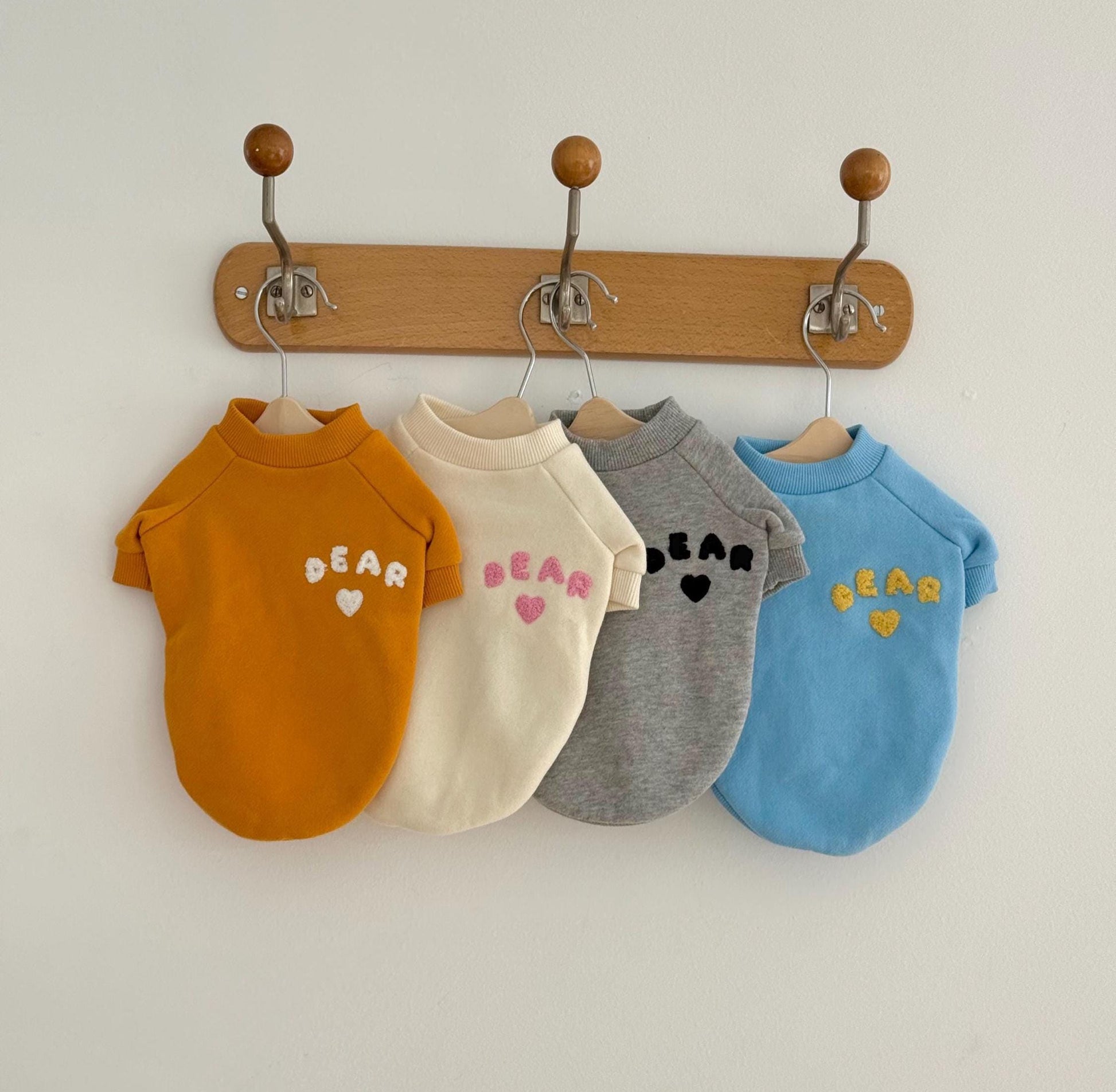 Bear Heart Sweatshirt, S-2XL, Small Dog Clothes, Dog Essential Tee, Dog T-shirts, Dog Top, NKPUP - NKpup