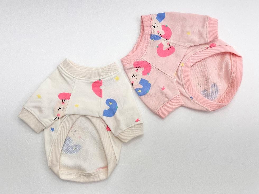Star Bunny Cozy Sweatshirt, XS-2XL, Small Dog Clothes, Dog Essential Tee, Dog T-shirts, Dog Top, NKPUP - NKpup