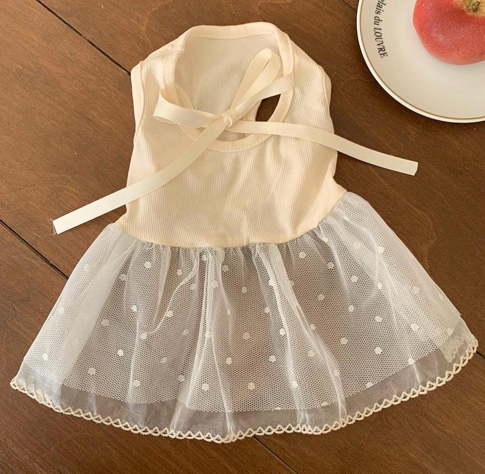 Ribbon Tulle Dress, S-XL, Small Dog Clothes, Dog Dress, Dog Wedding, Dog Luxury Dress, NKPUP - NKpup