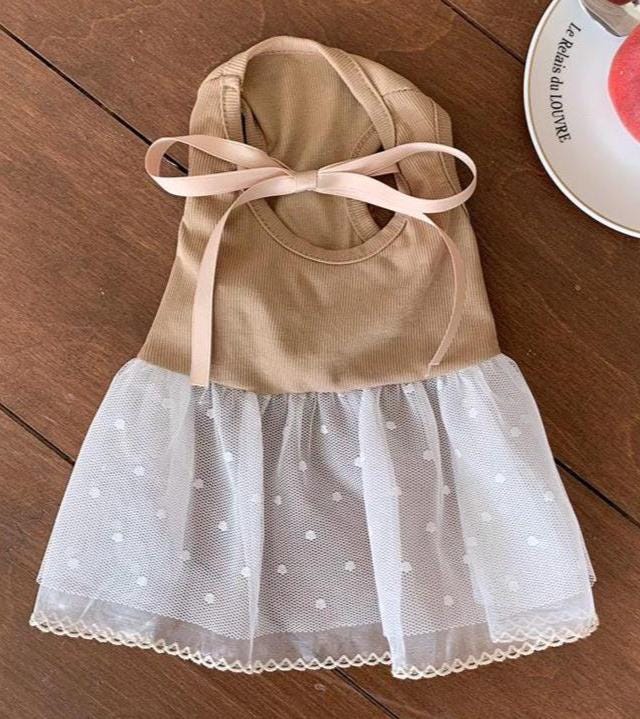 Ribbon Tulle Dress, S-XL, Small Dog Clothes, Dog Dress, Dog Wedding, Dog Luxury Dress, NKPUP - NKpup