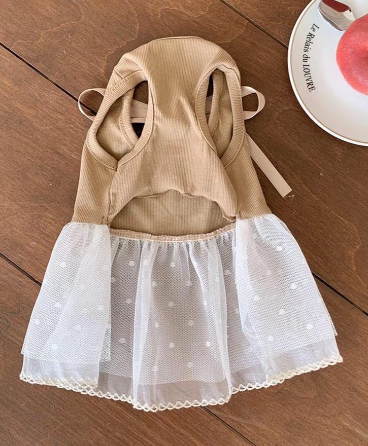 Ribbon Tulle Dress, S-XL, Small Dog Clothes, Dog Dress, Dog Wedding, Dog Luxury Dress, NKPUP - NKpup