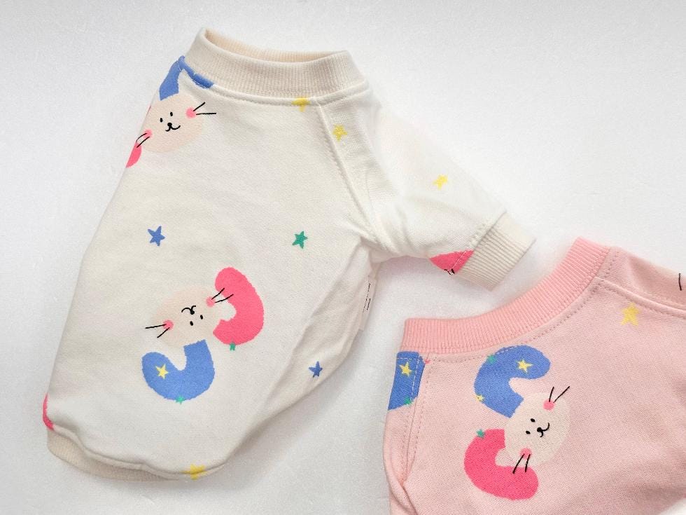 Star Bunny Cozy Sweatshirt, XS-2XL, Small Dog Clothes, Dog Essential Tee, Dog T-shirts, Dog Top, NKPUP - NKpup
