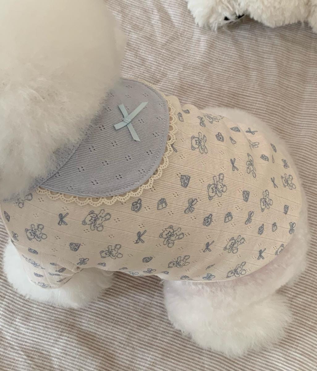 Eyelet Bib Collar Top, S-2XL, Small Dog Clothes, Dog Essential Tee, Dog T-shirts, Dog Top, NKPUP - NKpup