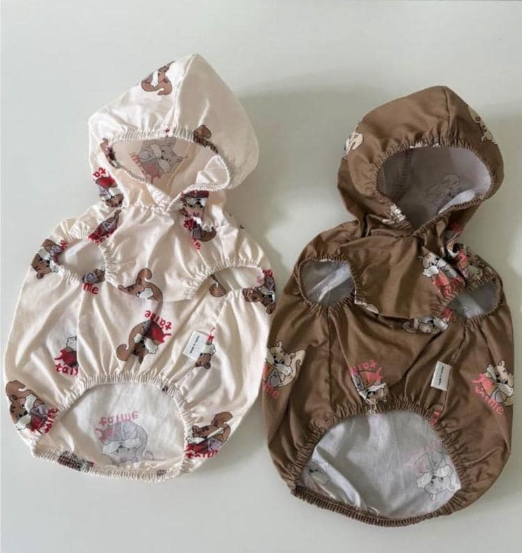 Squirrel Hooded Windbreaker, S-2XL, Dog Jacket, Small Dog Outer, Small Dog Clothes, Gift for Dogs, NKPUP - NKpup