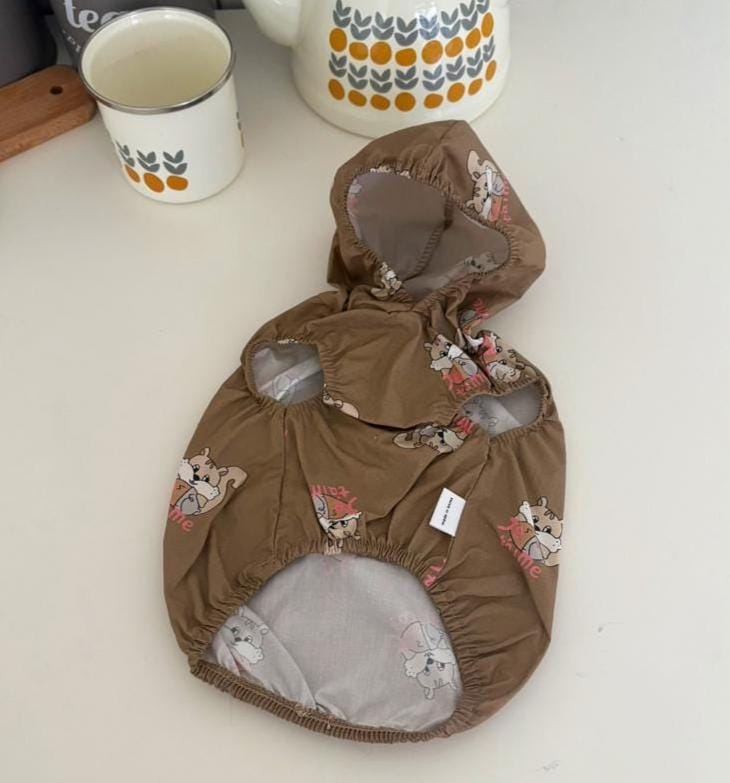Squirrel Hooded Windbreaker, S-2XL, Dog Jacket, Small Dog Outer, Small Dog Clothes, Gift for Dogs, NKPUP - NKpup