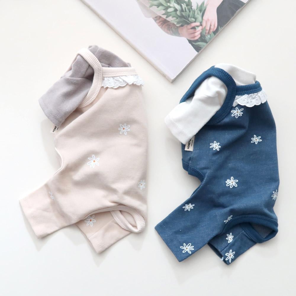 Daisy Lace Collar Overall, S-XL, Pet Pants, Dog Jumpsuit, Pet Clothing, Dog Coat, Dog Outfit, Dog Apparel, Small Dog Clothes - NKpup