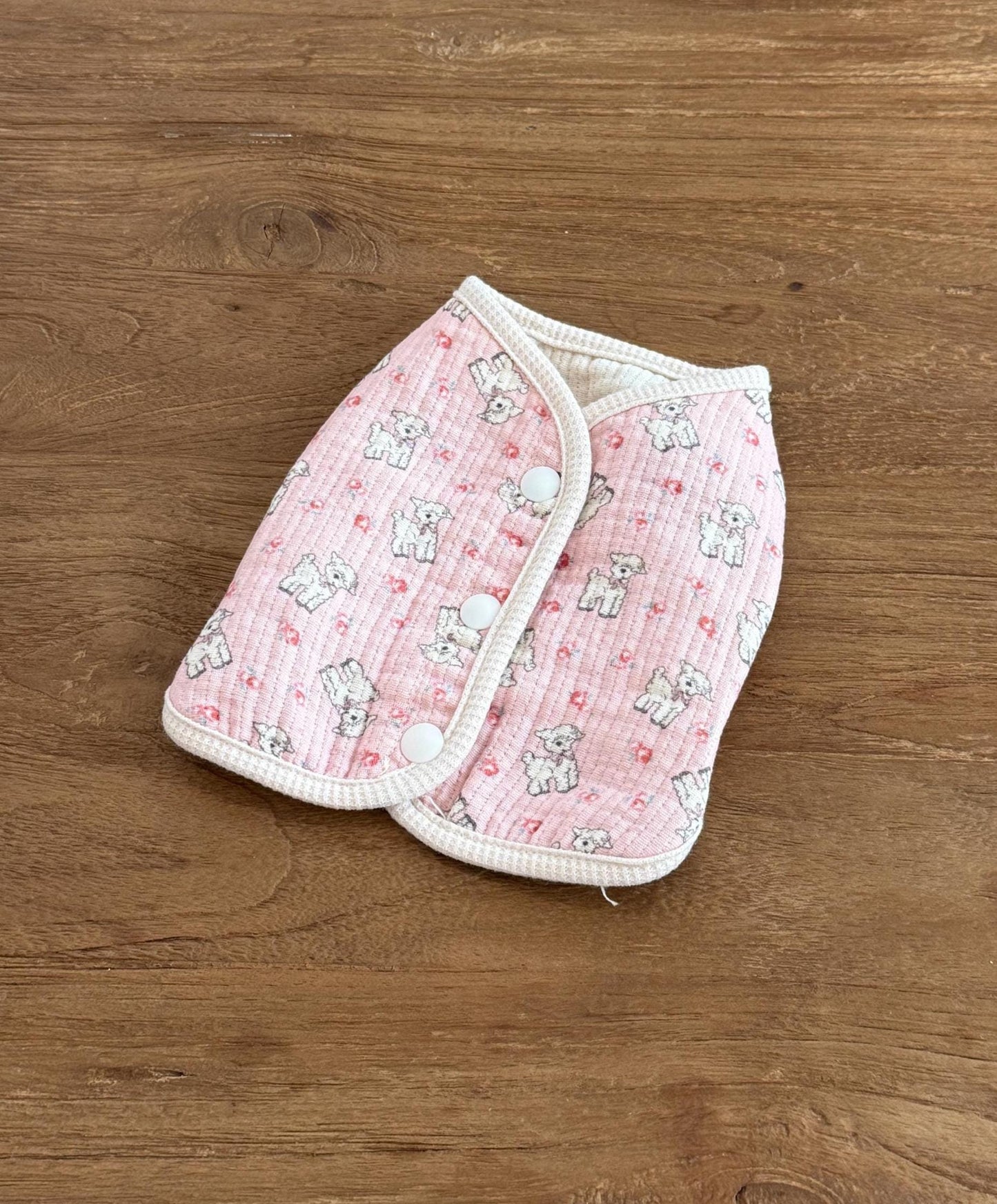 Vintage Print Quilted Vest, S-2XL, Small Dog Clothes, Winter Dog Outfit, Cozy Dog Top, NKPUP - NKpup