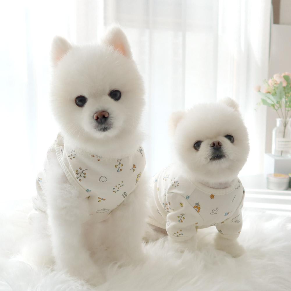 Organic Garden Print Top, S-XL, Pajama Pet, Dog Vest or Jumpsuit, Small Dog Clothes, Dog Outfit, NKPUP - NKpup