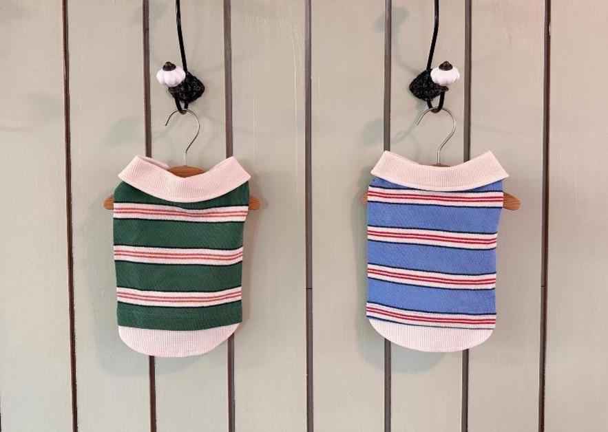 Classic Stripe Collar Top, XS-2XL, Small Dog Clothes, Dog Essential Tee, Dog T-shirts, Dog Top, NKPUP - NKpup