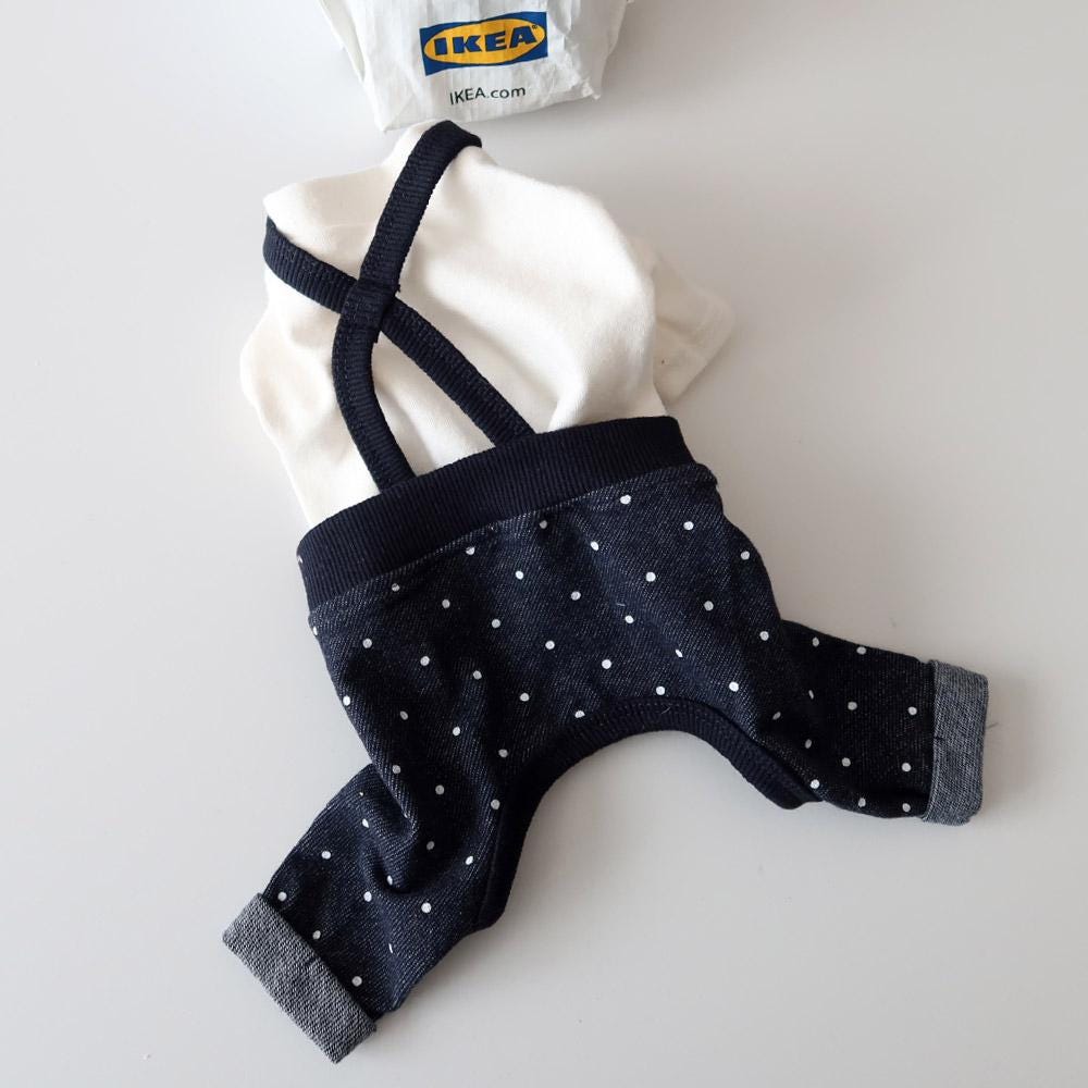 Polka Dot Overall, S-XL, Pet Pants, Dog Jumpsuit, Pet Clothing, Dog Coat, Dog Outfit, Dog Apparel, Small Dog Clothes - NKpup