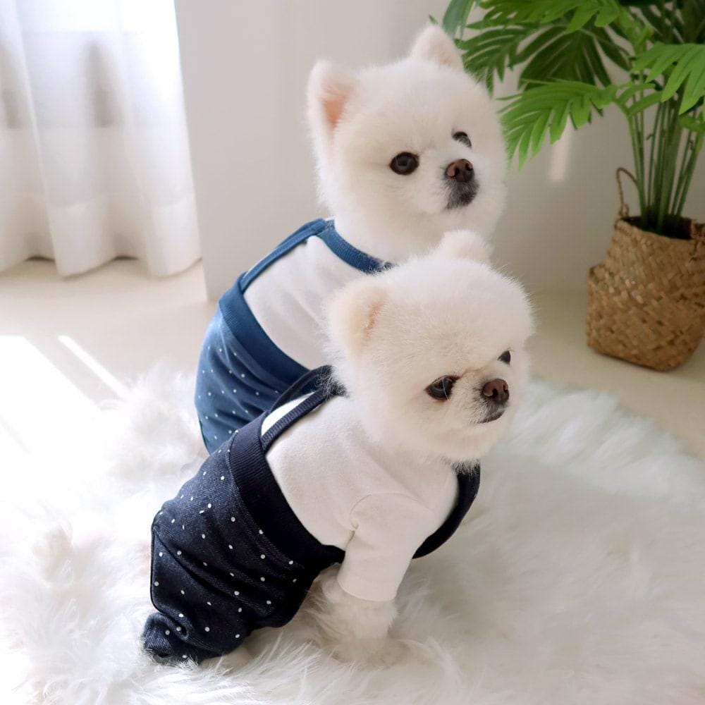 Polka Dot Overall, S-XL, Pet Pants, Dog Jumpsuit, Pet Clothing, Dog Coat, Dog Outfit, Dog Apparel, Small Dog Clothes - NKpup