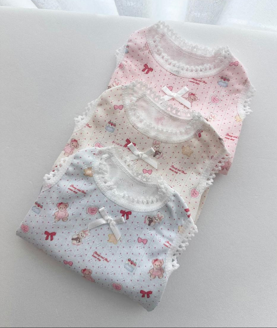 Sweet Ribbon Lace Top, XS-2XL, Dog-Tee, Dog T-shirt, Dog Top, Dog Clothing, Dog Fashion, Dog Apparel, Undershirt for Dogs - NKpup