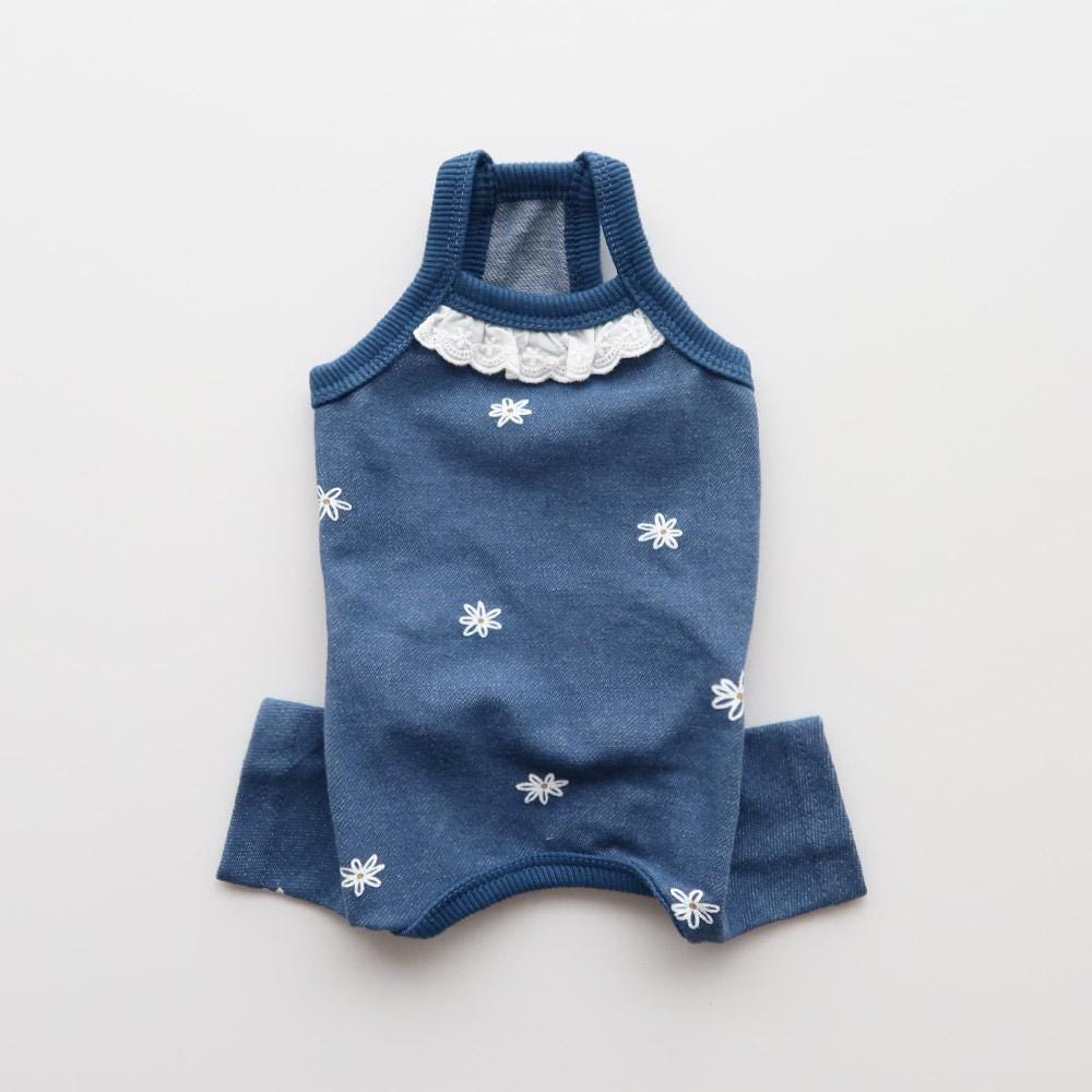 Daisy Lace Collar Overall, S-XL, Pet Pants, Dog Jumpsuit, Pet Clothing, Dog Coat, Dog Outfit, Dog Apparel, Small Dog Clothes - NKpup