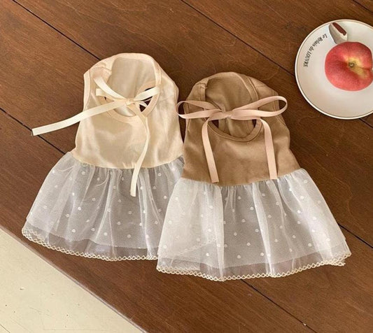 Ribbon Tulle Dress, S-XL, Small Dog Clothes, Dog Dress, Dog Wedding, Dog Luxury Dress, NKPUP - NKpup