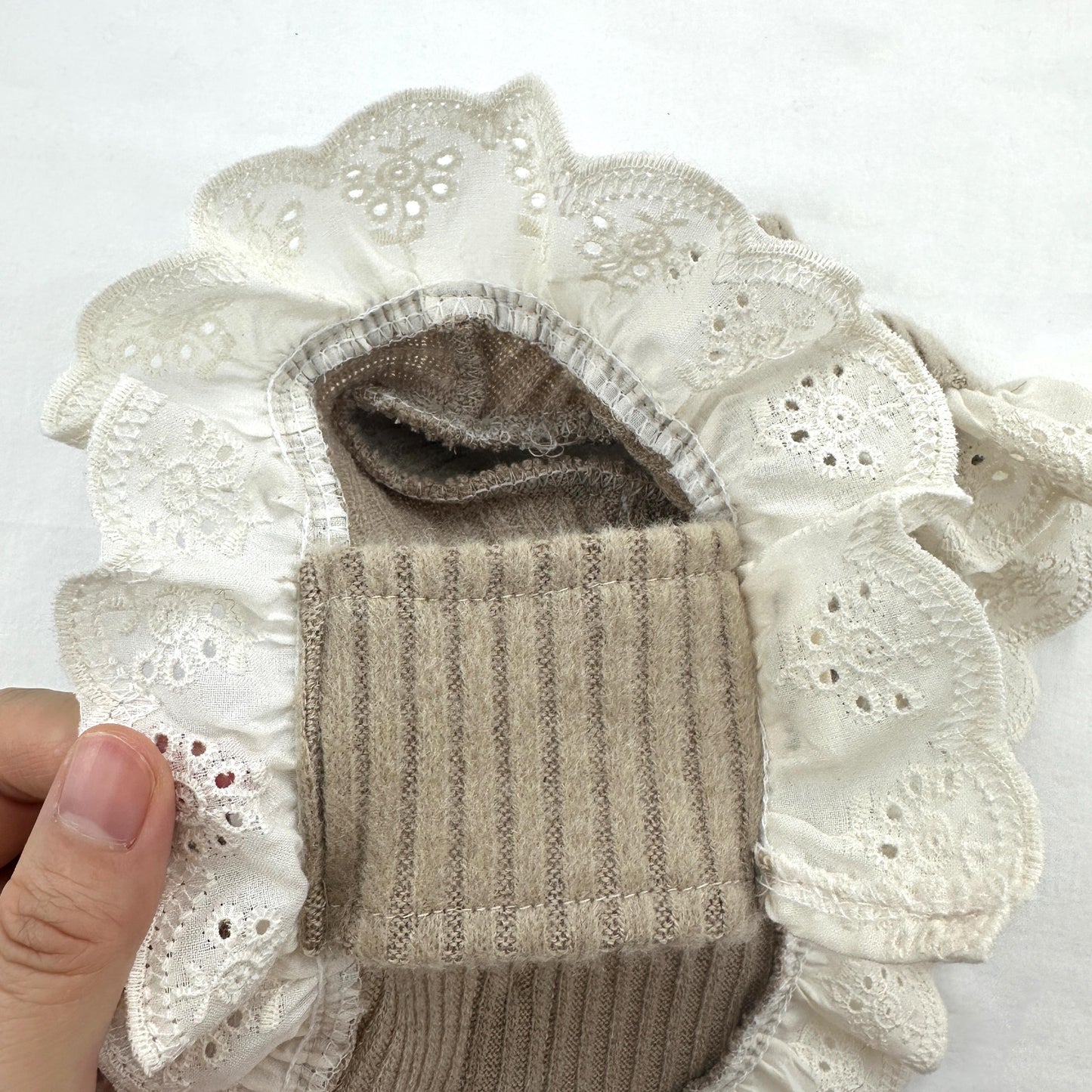 ace Ruffle Ribbed Bib, S-2XL, Pet Bib, Dog Neck Accessory, Pet Clothing, Pet Accessory, Dog Outfit, Dog Apparel, Pet Clothing - NKpup