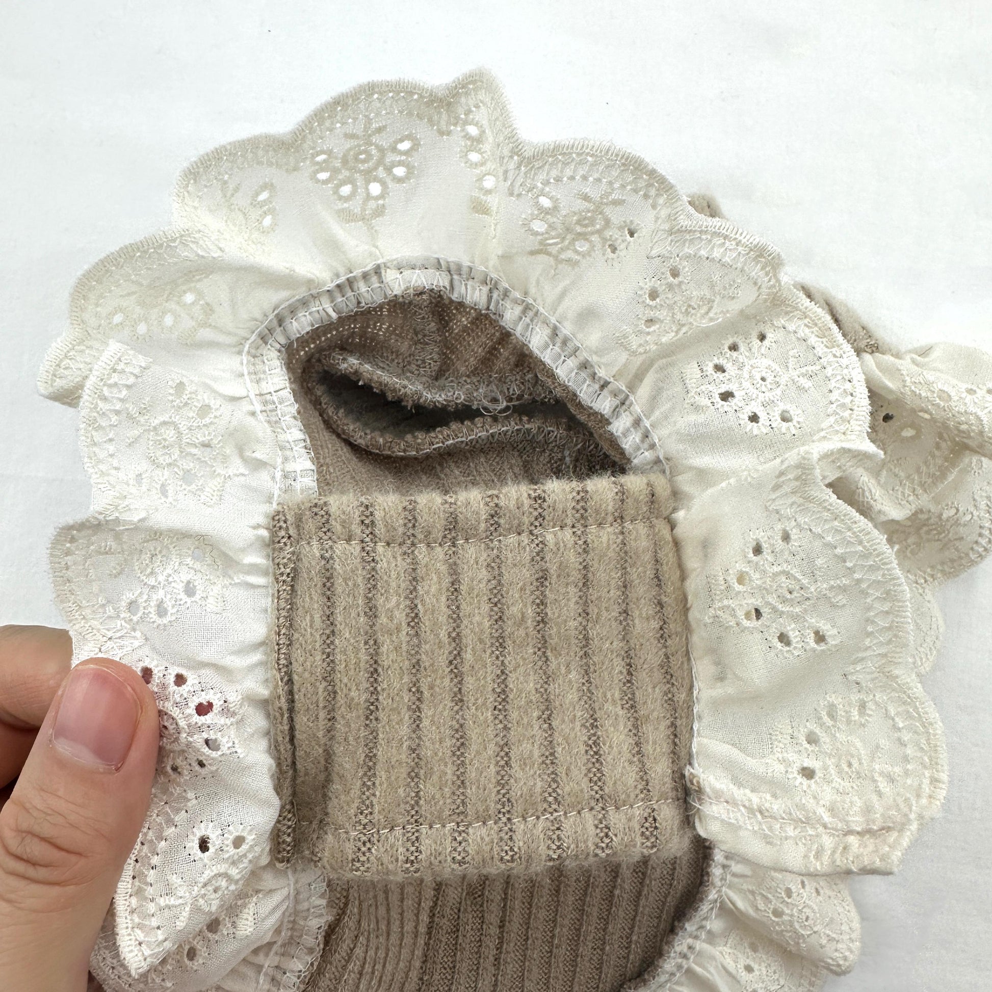 ace Ruffle Ribbed Bib, S-2XL, Pet Bib, Dog Neck Accessory, Pet Clothing, Pet Accessory, Dog Outfit, Dog Apparel, Pet Clothing - NKpup