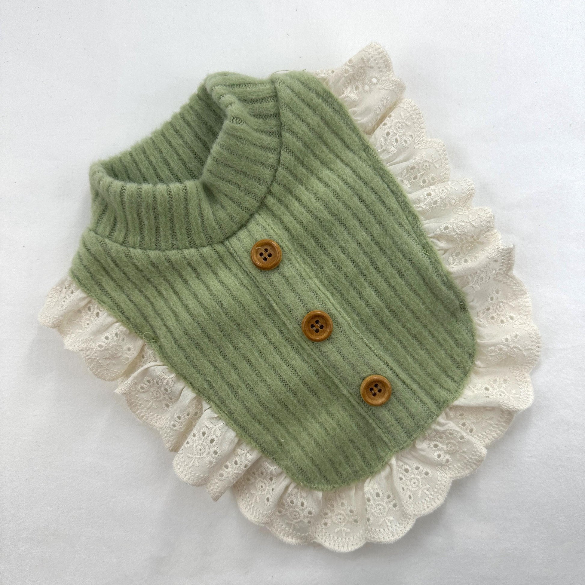 ace Ruffle Ribbed Bib, S-2XL, Pet Bib, Dog Neck Accessory, Pet Clothing, Pet Accessory, Dog Outfit, Dog Apparel, Pet Clothing - NKpup