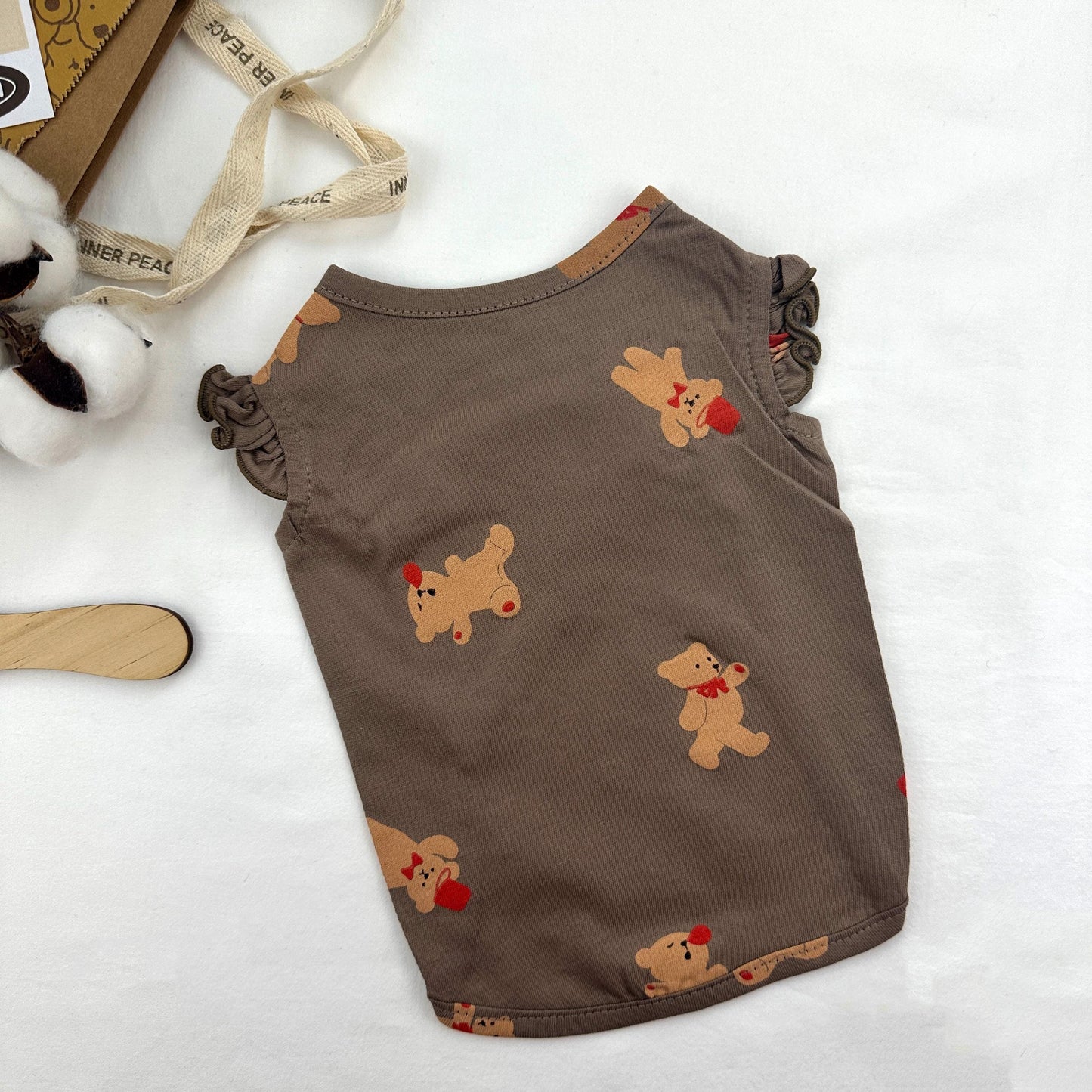 Teddy Ruffle Sleeve Top, S-XL, Small Dog Clothes, Pet Sweater, Winter Dog Top, Dog Knit, NKPUP - NKpup