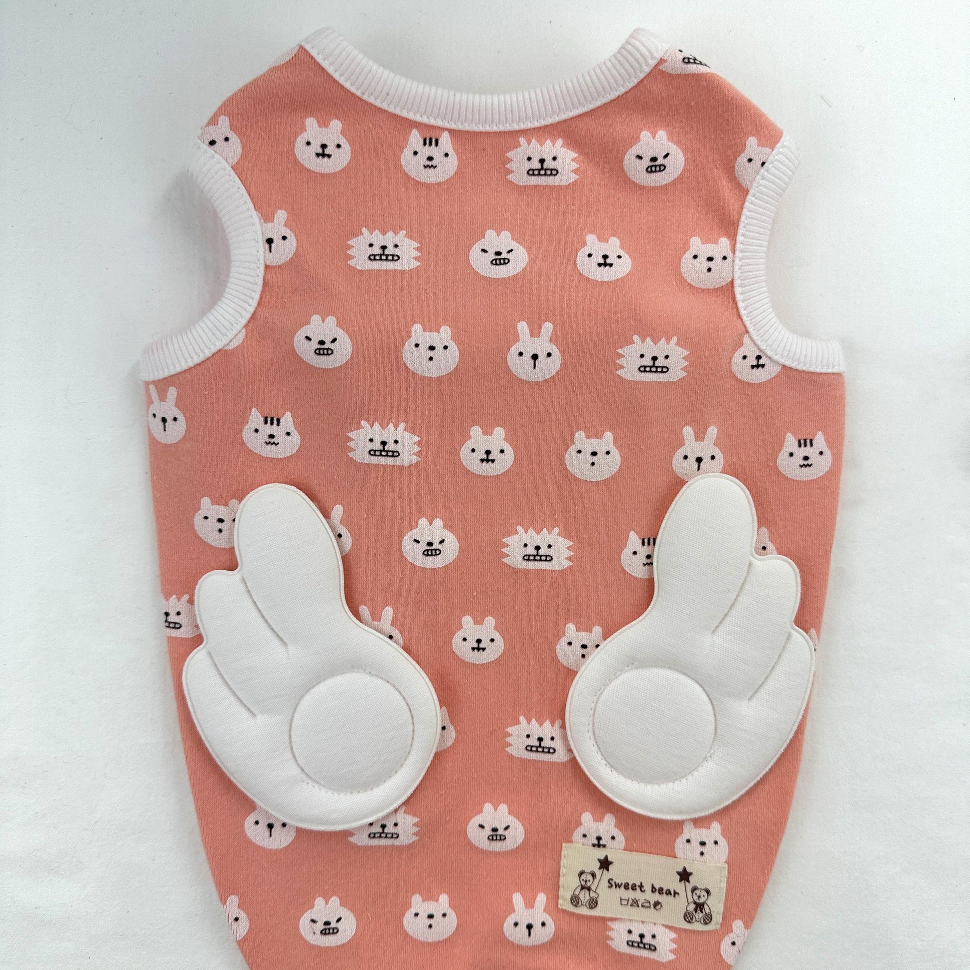 Bunny Patch Vest, S-3XL, Small Dog Clothes, Cozy Fleece Dog Vest, Dog Knit, NKPUP - NKpup