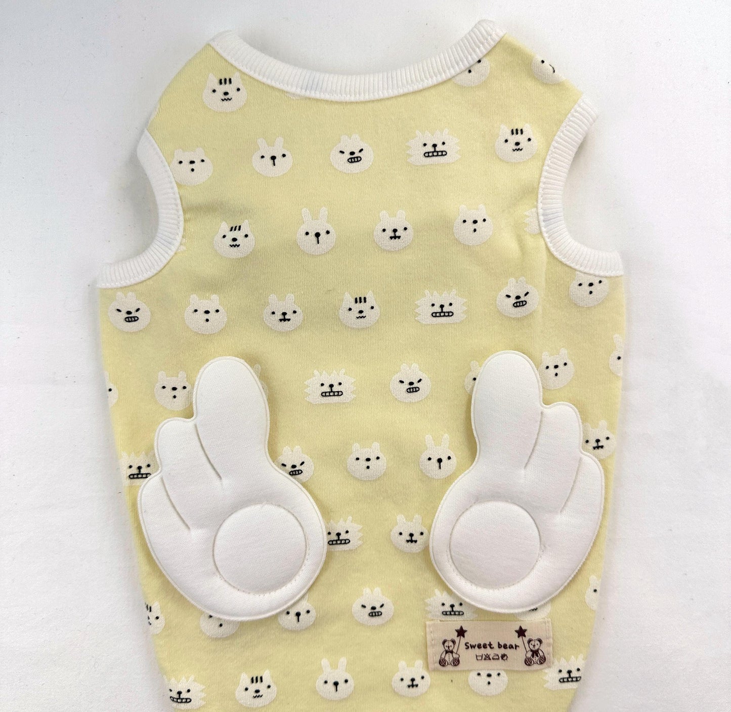 Bunny Patch Vest, S-3XL, Small Dog Clothes, Cozy Fleece Dog Vest, Dog Knit, NKPUP - NKpup
