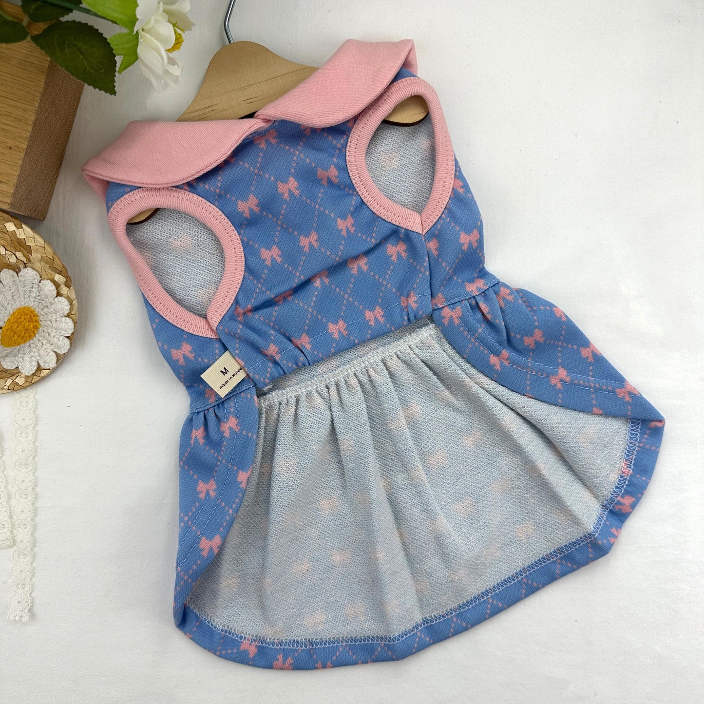 Bow Collar Dress, S-XL, Small Dog Clothes, Dog Dress, Dog Wedding, Dog Luxury Dress, NKPUP - NKpup