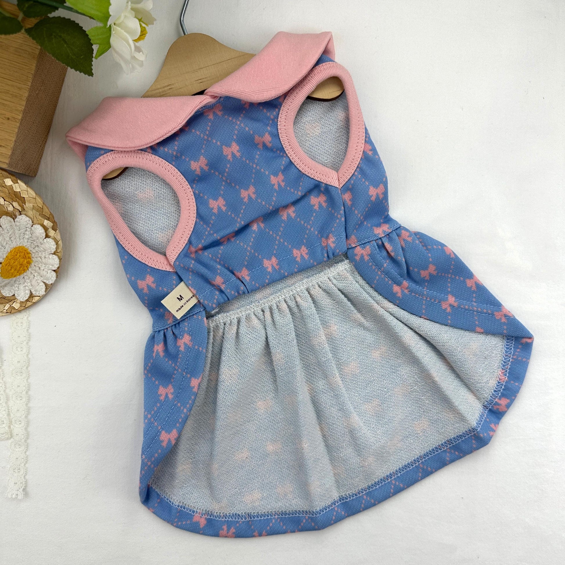 Bow Collar Dress, S-XL, Small Dog Clothes, Dog Dress, Dog Wedding, Dog Luxury Dress, NKPUP - NKpup