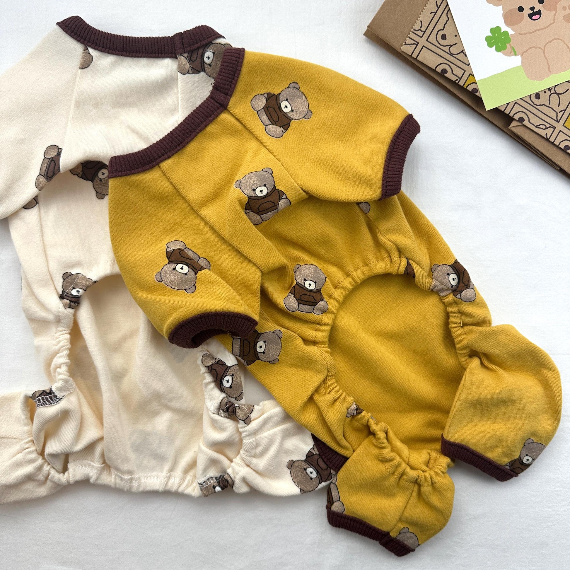 Teddy Bear Pajama Overall, S-XL, Pet Pants, Dog Jumpsuit, Pet Clothing, Dog Coat, Dog Outfit, Dog Apparel, Small Dog Clothes - NKpup