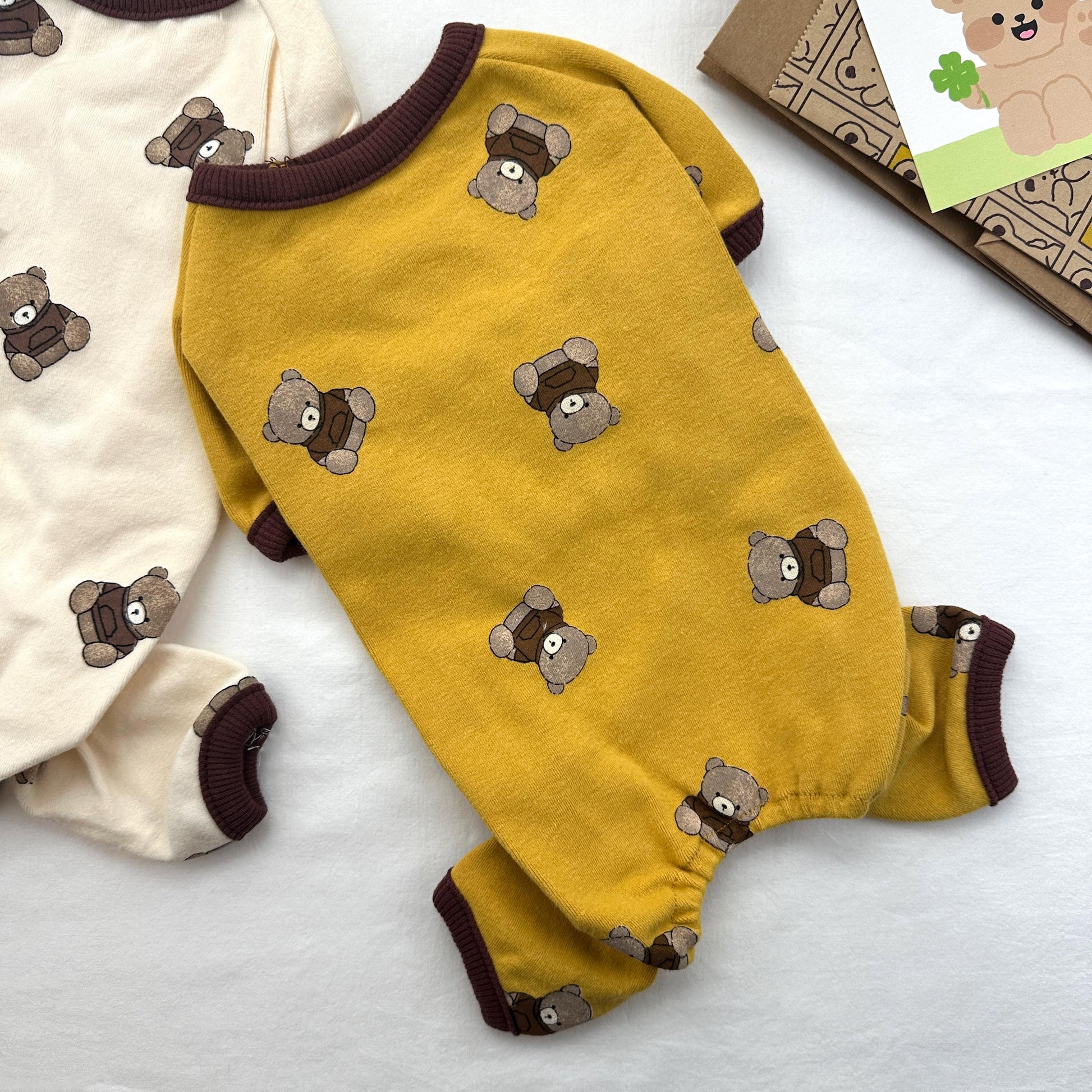 Teddy Bear Pajama Overall, S-XL, Pet Pants, Dog Jumpsuit, Pet Clothing, Dog Coat, Dog Outfit, Dog Apparel, Small Dog Clothes - NKpup