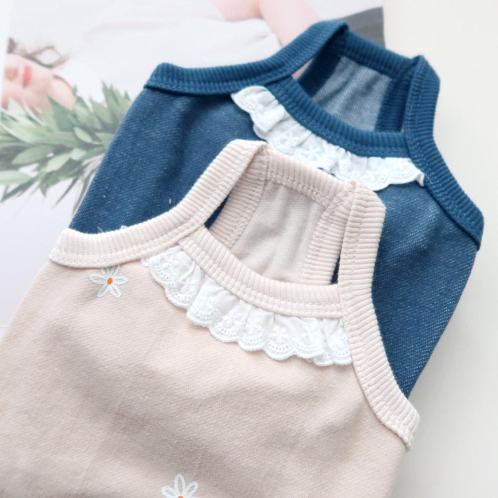 Daisy Lace Collar Overall, S-XL, Pet Pants, Dog Jumpsuit, Pet Clothing, Dog Coat, Dog Outfit, Dog Apparel, Small Dog Clothes - NKpup