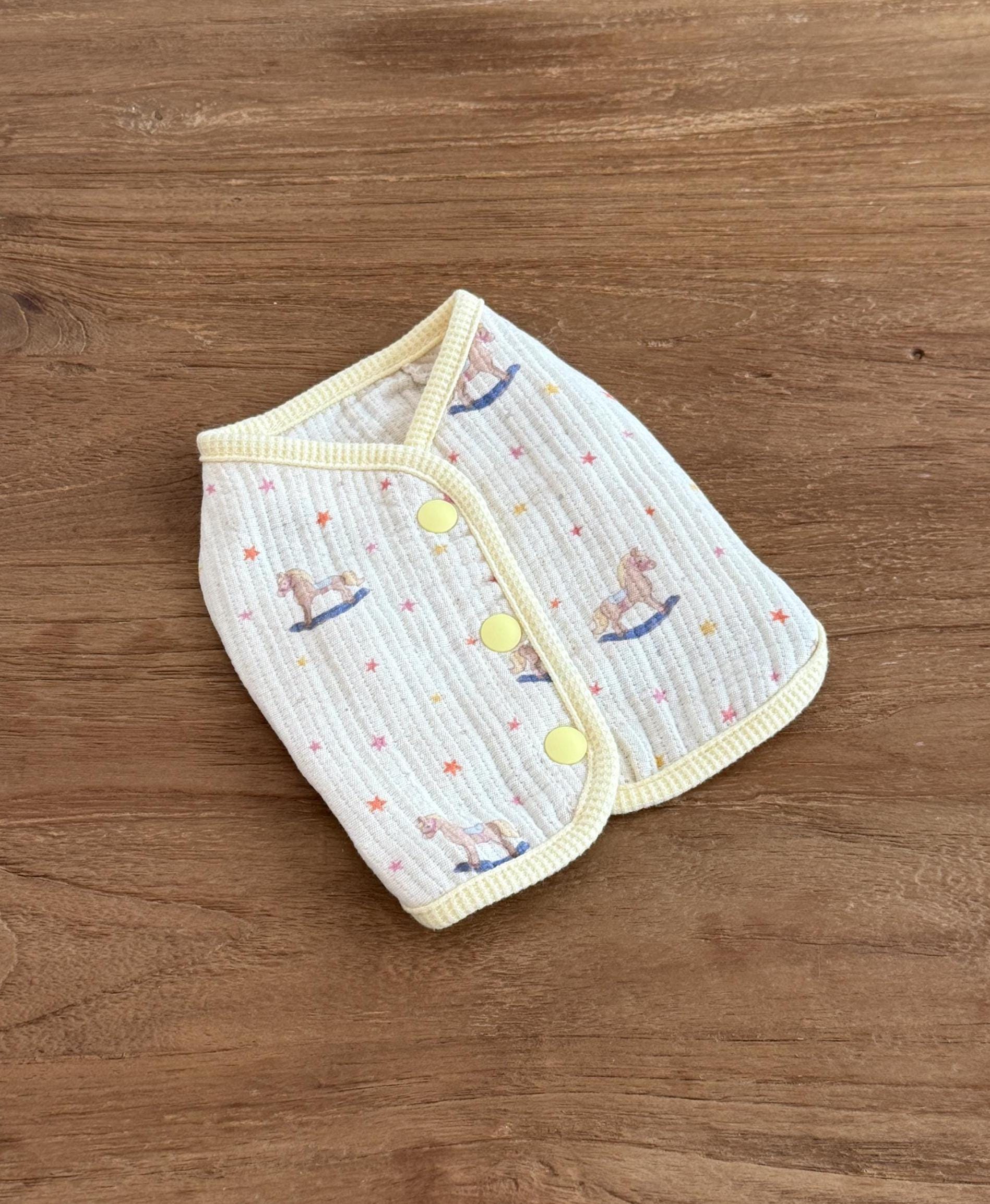 Vintage Print Quilted Vest, S-2XL, Small Dog Clothes, Winter Dog Outfit, Cozy Dog Top, NKPUP - NKpup
