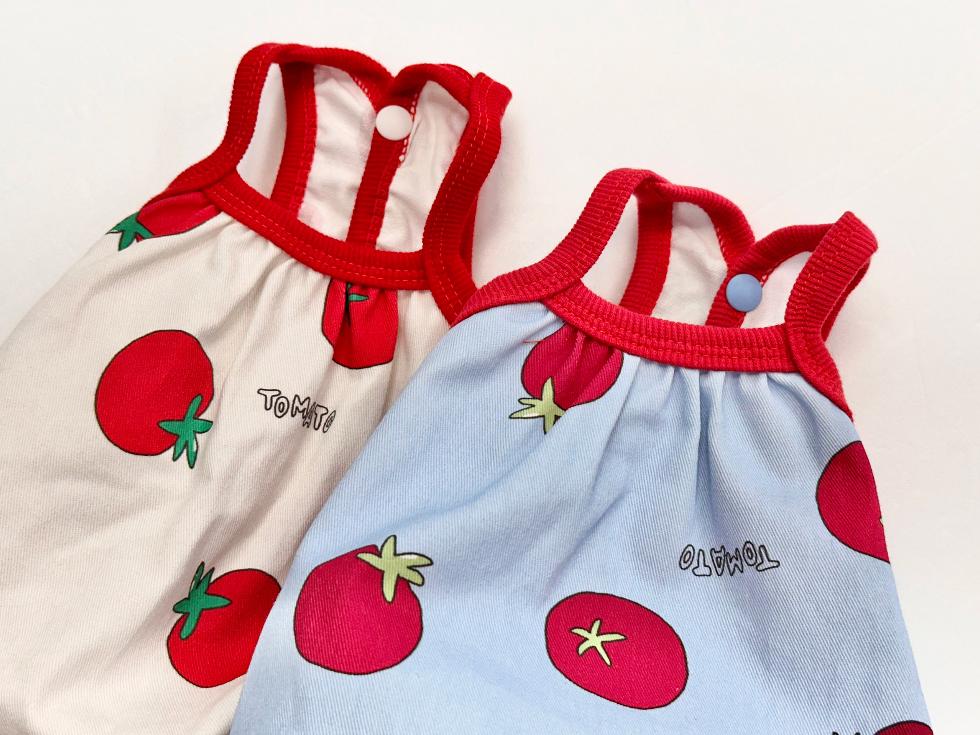 Tomato Print Overall, S-2XL, Dog Romper, Dog Jumpsuit, Dog Pants, Small Dog Clothes, Dog Apparel, NKPUP - NKpup