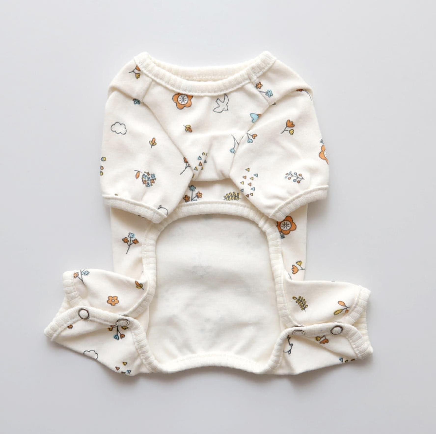 Organic Garden Print Top, S-XL, Pajama Pet, Dog Vest or Jumpsuit, Small Dog Clothes, Dog Outfit, NKPUP - NKpup