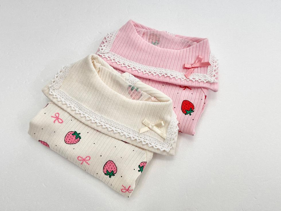 Strawberry Lace Collar Top, XS-2XL, Dog-Tee, Dog T-shirt, Dog Top, Dog Clothing, Dog Fashion, Dog Apparel, Undershirt for Dogs - NKpup