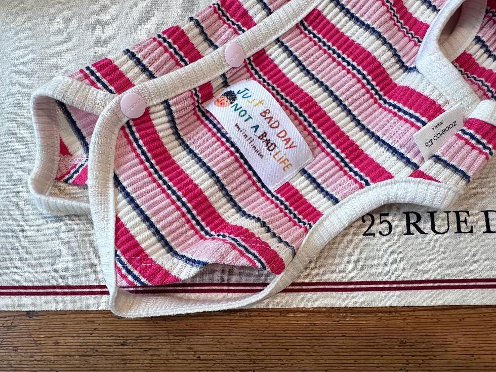 Stripe Ribbed Snap Overall, XS-2XL, Pet Pants, Dog Jumpsuit, Dog Winter Outfit, Dog Fashion - NKpup