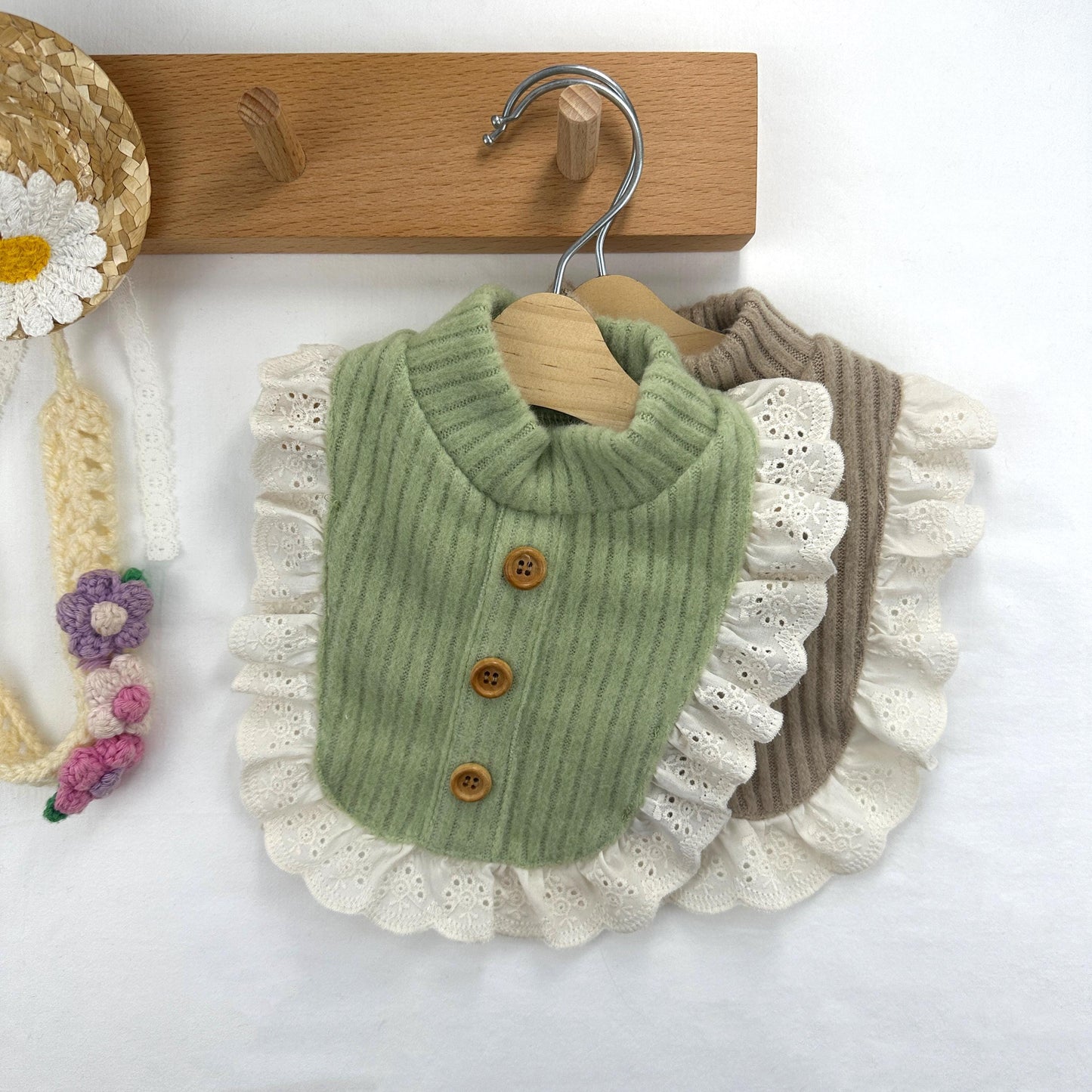 ace Ruffle Ribbed Bib, S-2XL, Pet Bib, Dog Neck Accessory, Pet Clothing, Pet Accessory, Dog Outfit, Dog Apparel, Pet Clothing - NKpup