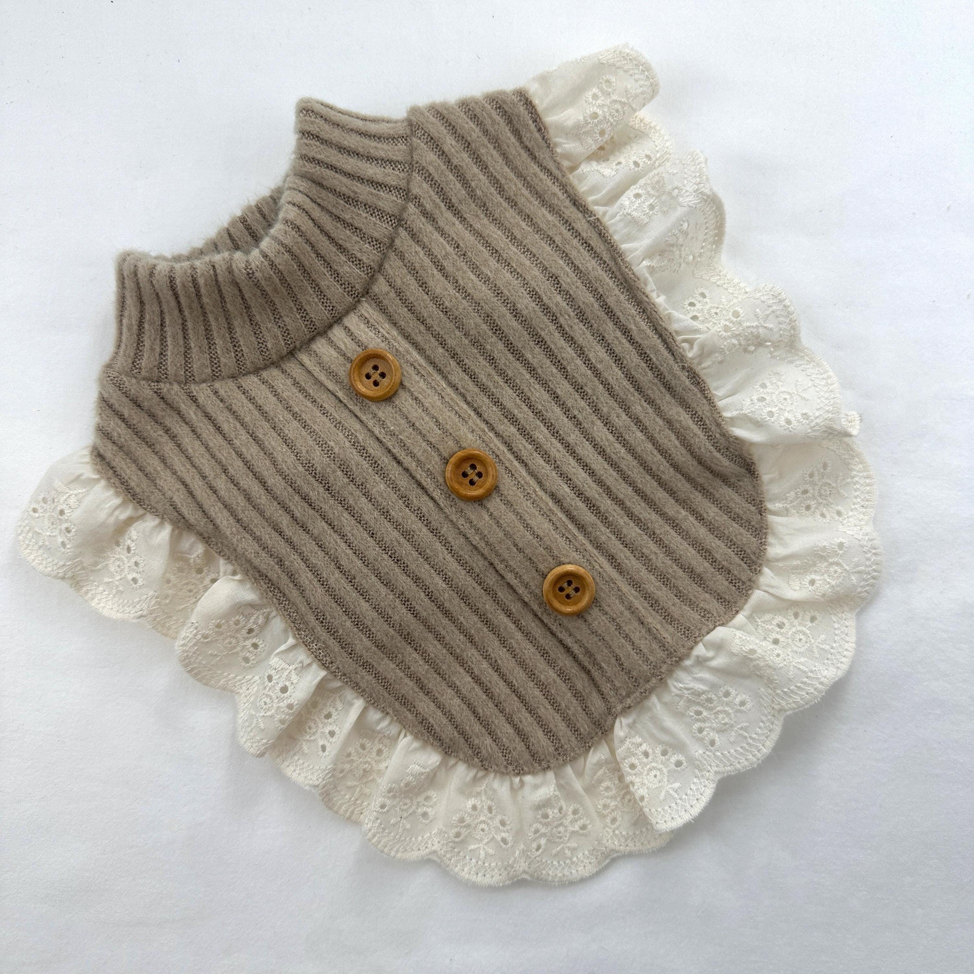 ace Ruffle Ribbed Bib, S-2XL, Pet Bib, Dog Neck Accessory, Pet Clothing, Pet Accessory, Dog Outfit, Dog Apparel, Pet Clothing - NKpup