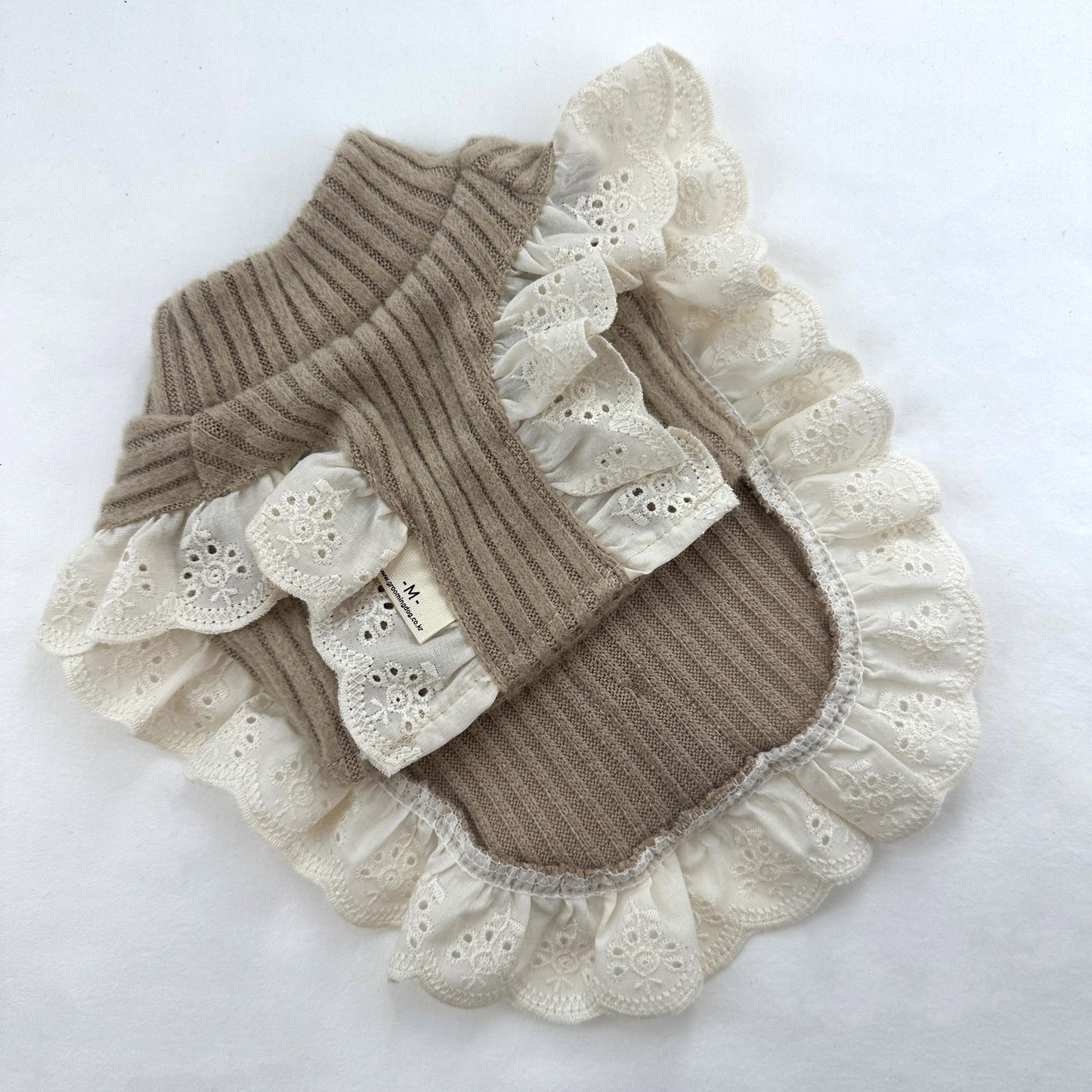 ace Ruffle Ribbed Bib, S-2XL, Pet Bib, Dog Neck Accessory, Pet Clothing, Pet Accessory, Dog Outfit, Dog Apparel, Pet Clothing - NKpup