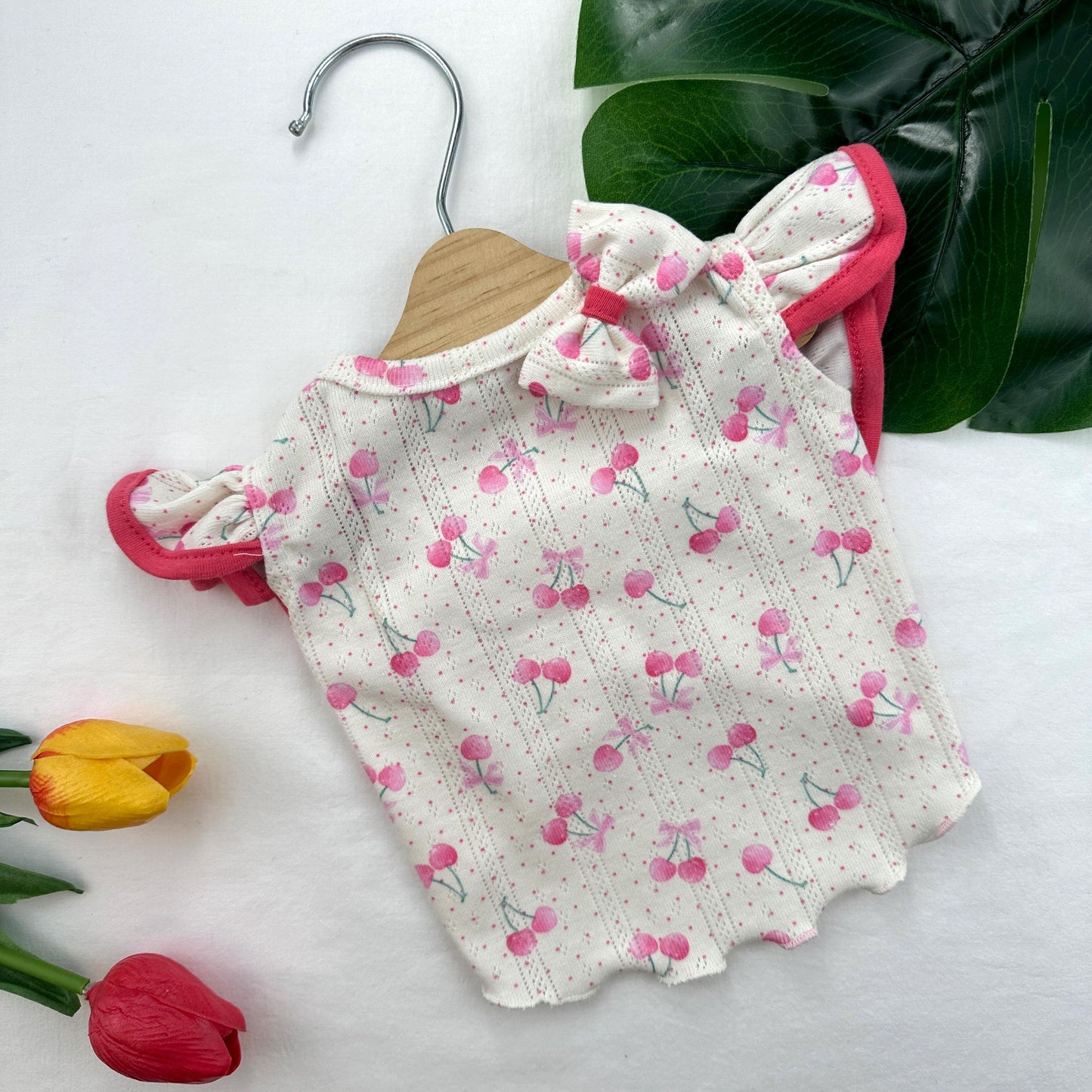 Cherry Eyelet Top, XS-2XL, Dog-Tee, Dog T-shirt, Dog Top, Dog Clothing, Dog Fashion, Dog Apparel, Undershirt for Dogs - NKpup