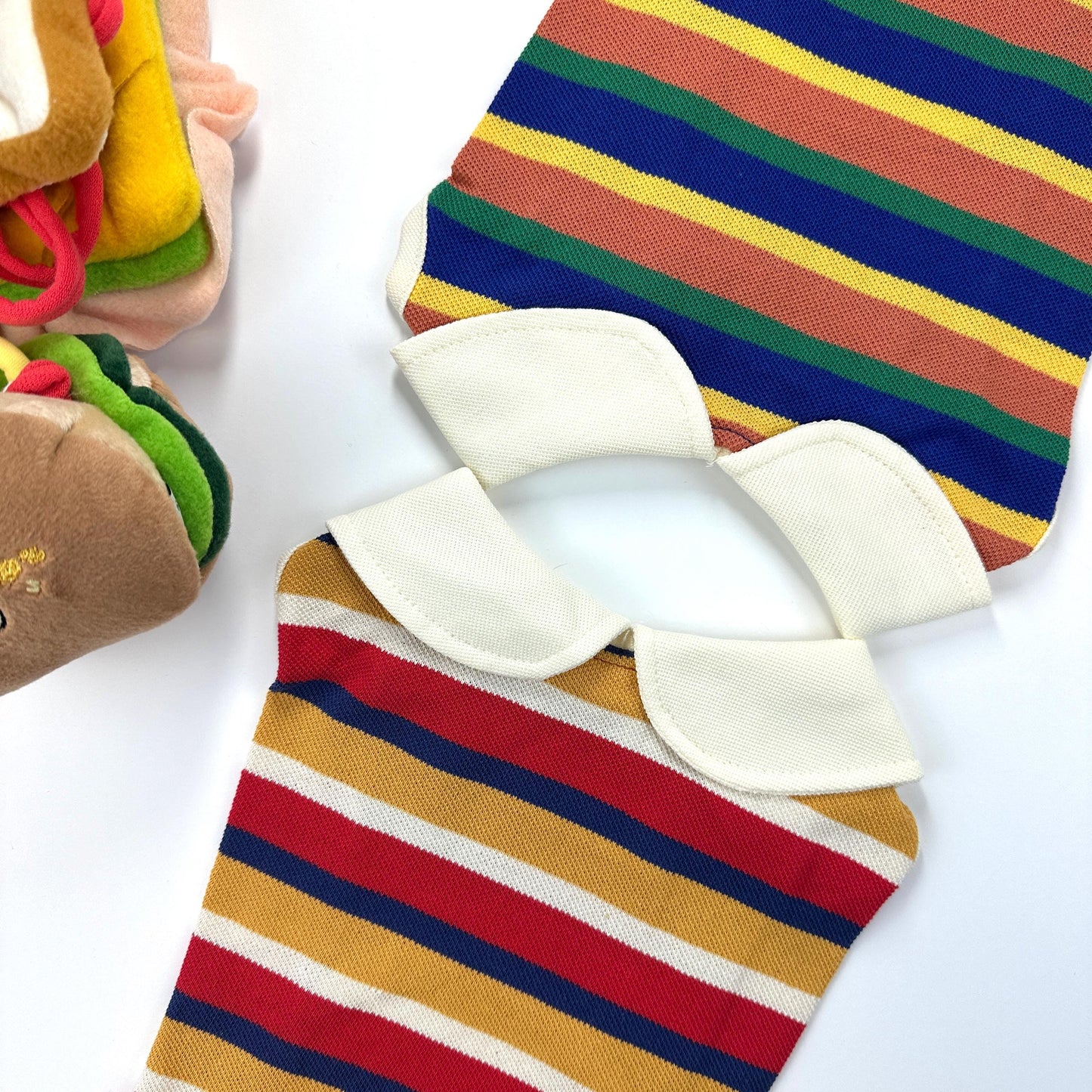 Retro Stripe Collar Shirt, XS-2XL, Dog-Tee, Dog T-shirt, Dog Top, Dog Clothing, Dog Fashion, Dog Apparel - NKpup
