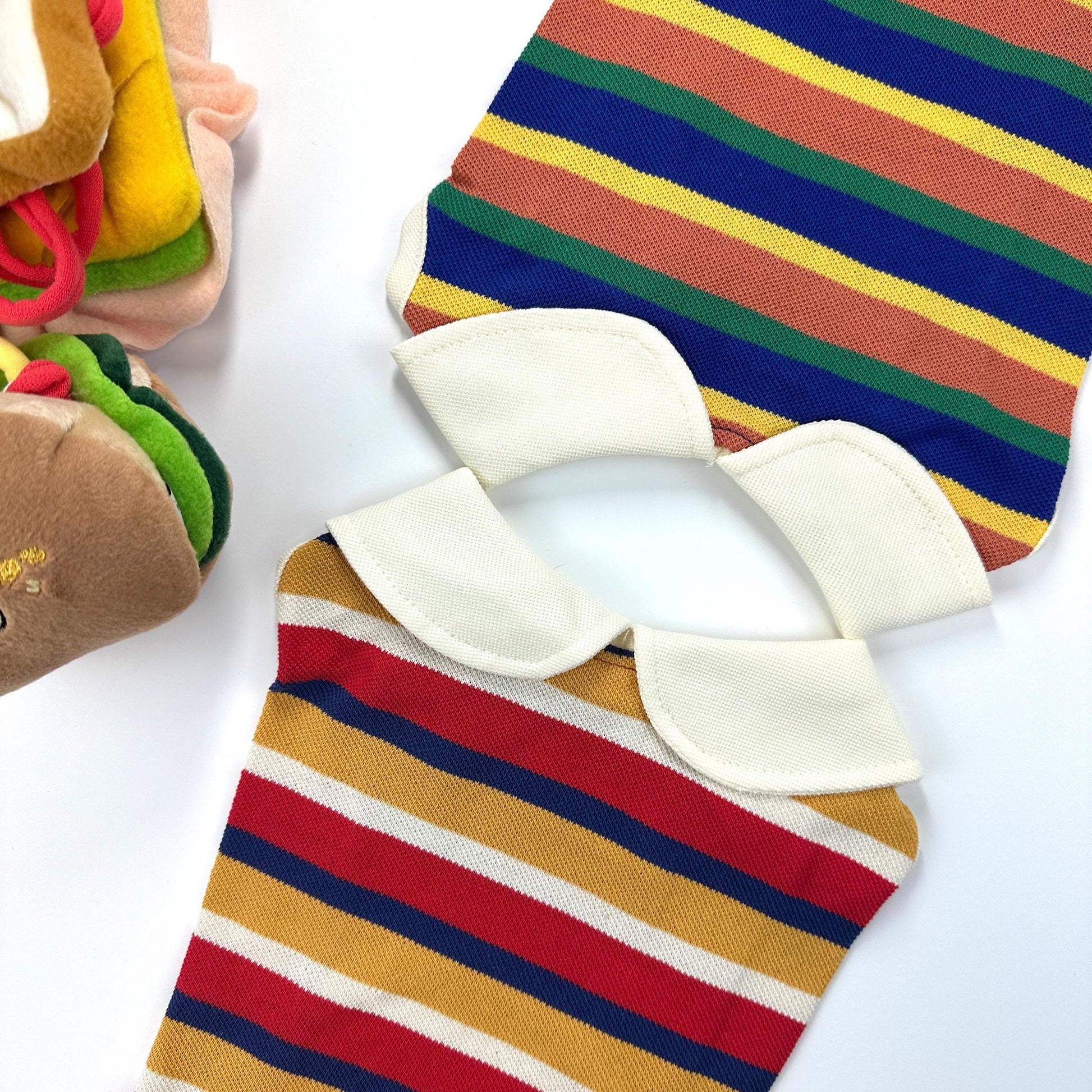 Retro Stripe Collar Shirt, XS-2XL, Dog-Tee, Dog T-shirt, Dog Top, Dog Clothing, Dog Fashion, Dog Apparel - NKpup