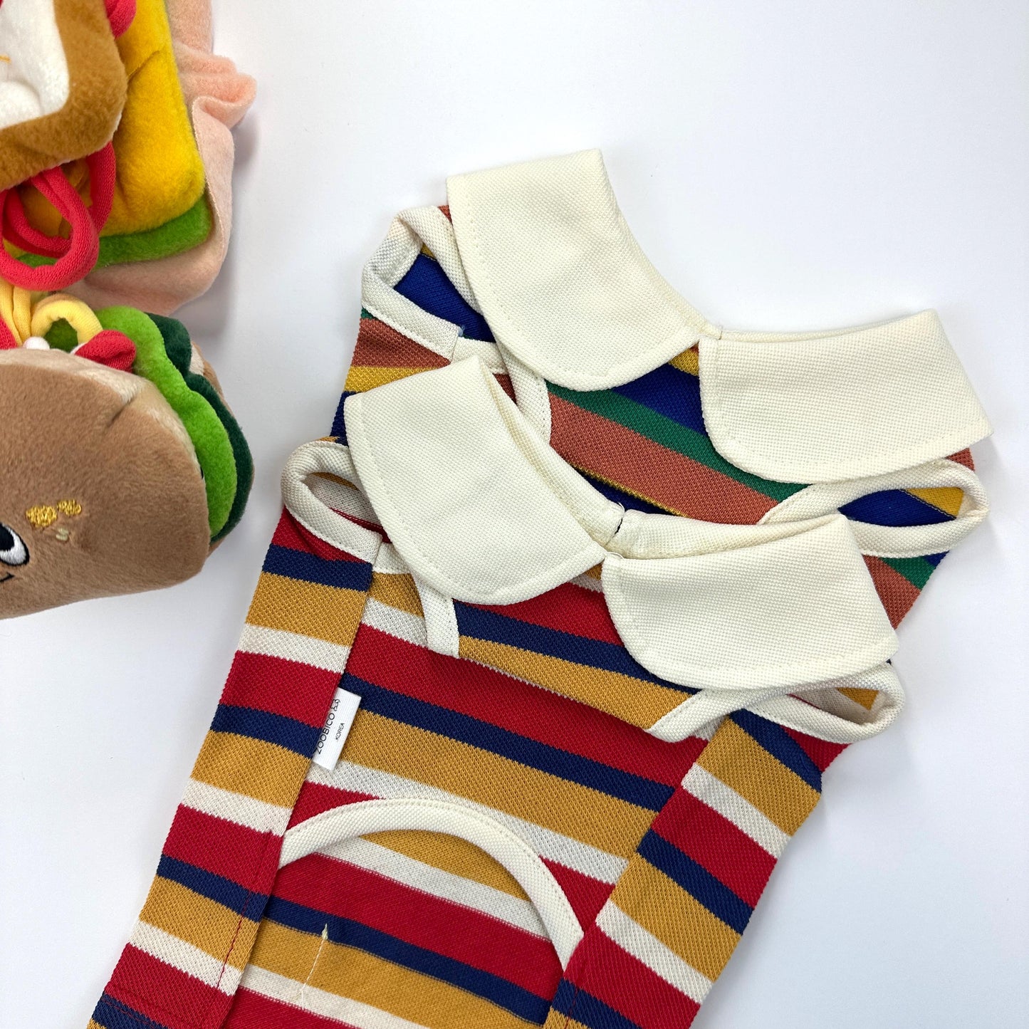 Retro Stripe Collar Shirt, XS-2XL, Dog-Tee, Dog T-shirt, Dog Top, Dog Clothing, Dog Fashion, Dog Apparel - NKpup