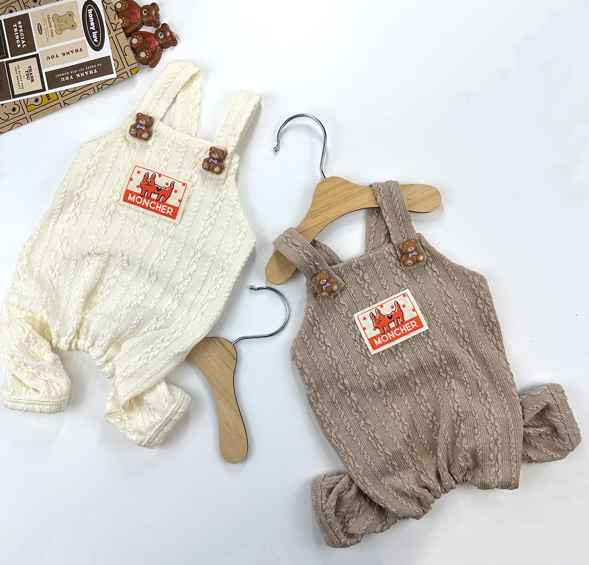 Teddy Knit Overall, XS-2XL, Pet Pants, Dog Jumpsuit, Dog Winter Outfit, Dog Fashion - NKpup