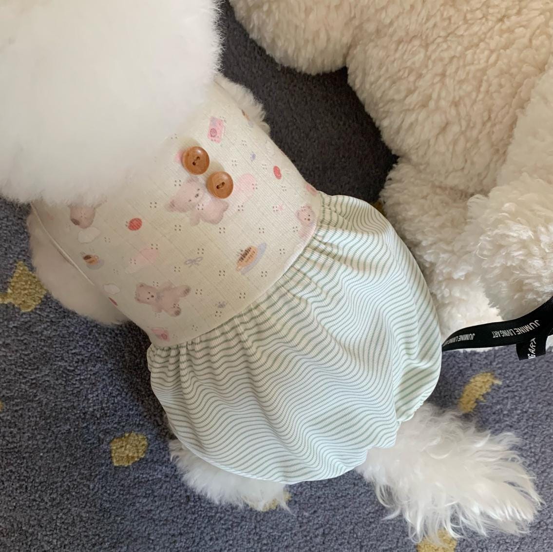Soft Stripe Bubble Overall, S-2XL, Dog Romper, Dog Jumpsuit, Dog Pants, Small Dog Clothes, Dog Apparel, NKPUP - NKpup