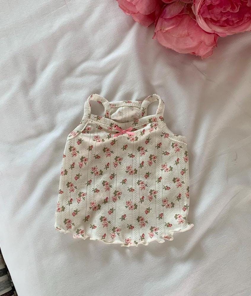 Rose Floral Eyelet Shirt&Dress, S-2XL, Dog Skirt, Dog Top, Dog Clothing, Dog Fashion, Dog Apparel - NKpup