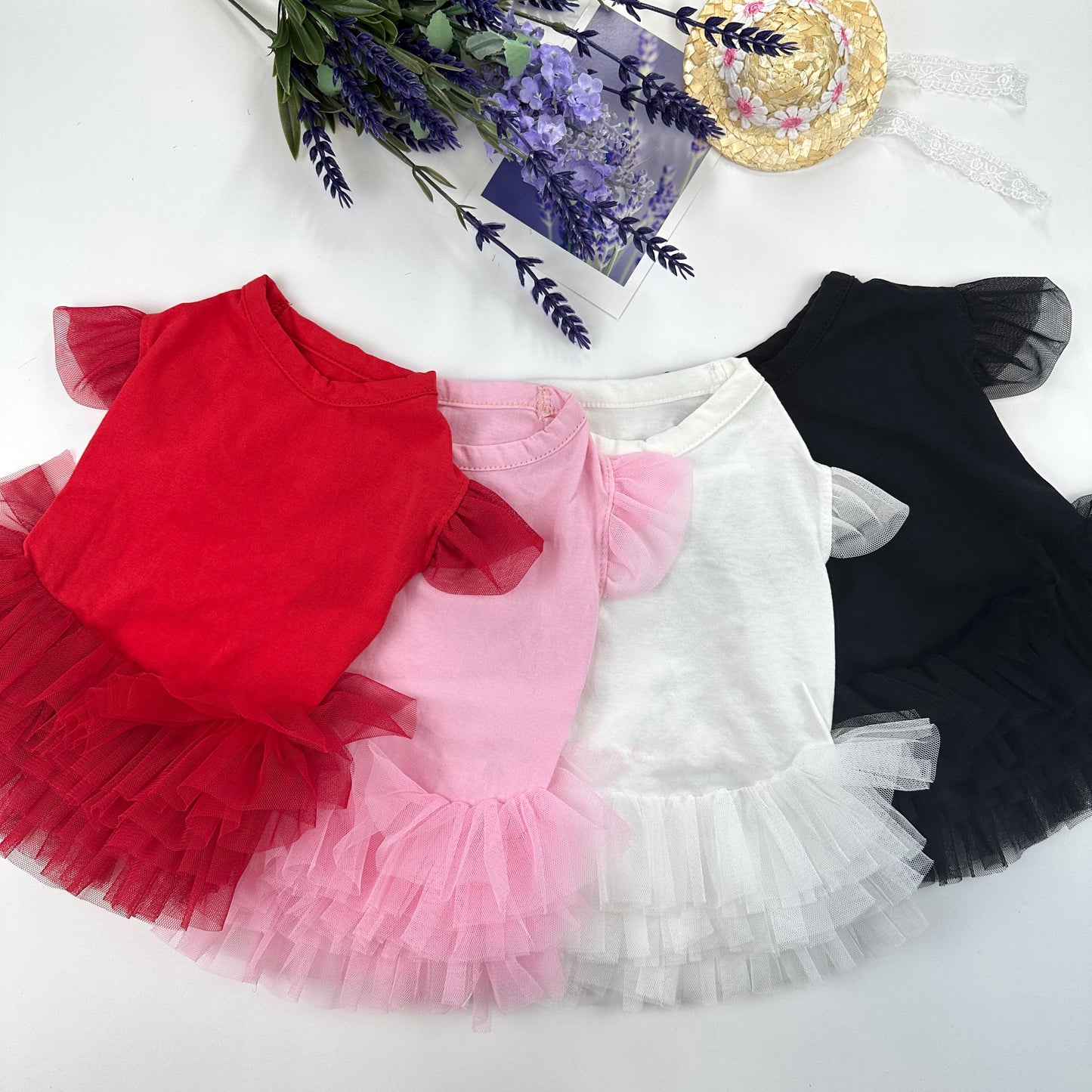 Classic Tulle Skirt Dress, S-XL, Dog Luxury dress, Dog Top, Dog Clothing, Small Dog Clothes, NKPUP - NKpup