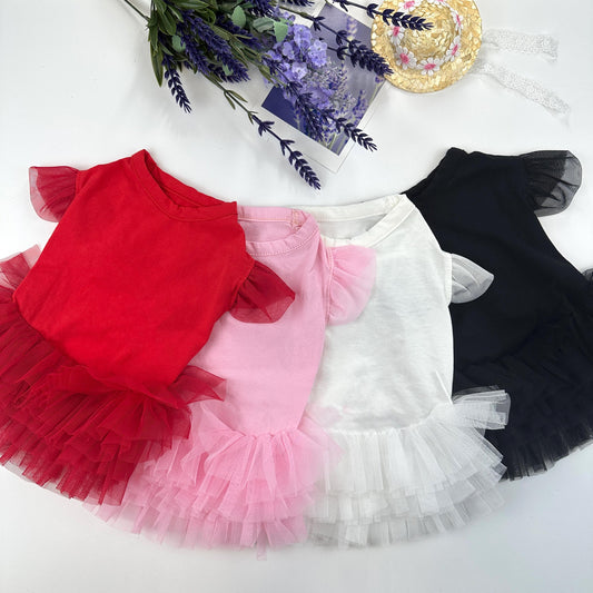 Classic Tulle Skirt Dress, S-XL, Dog Luxury dress, Dog Top, Dog Clothing, Small Dog Clothes, NKPUP - NKpup